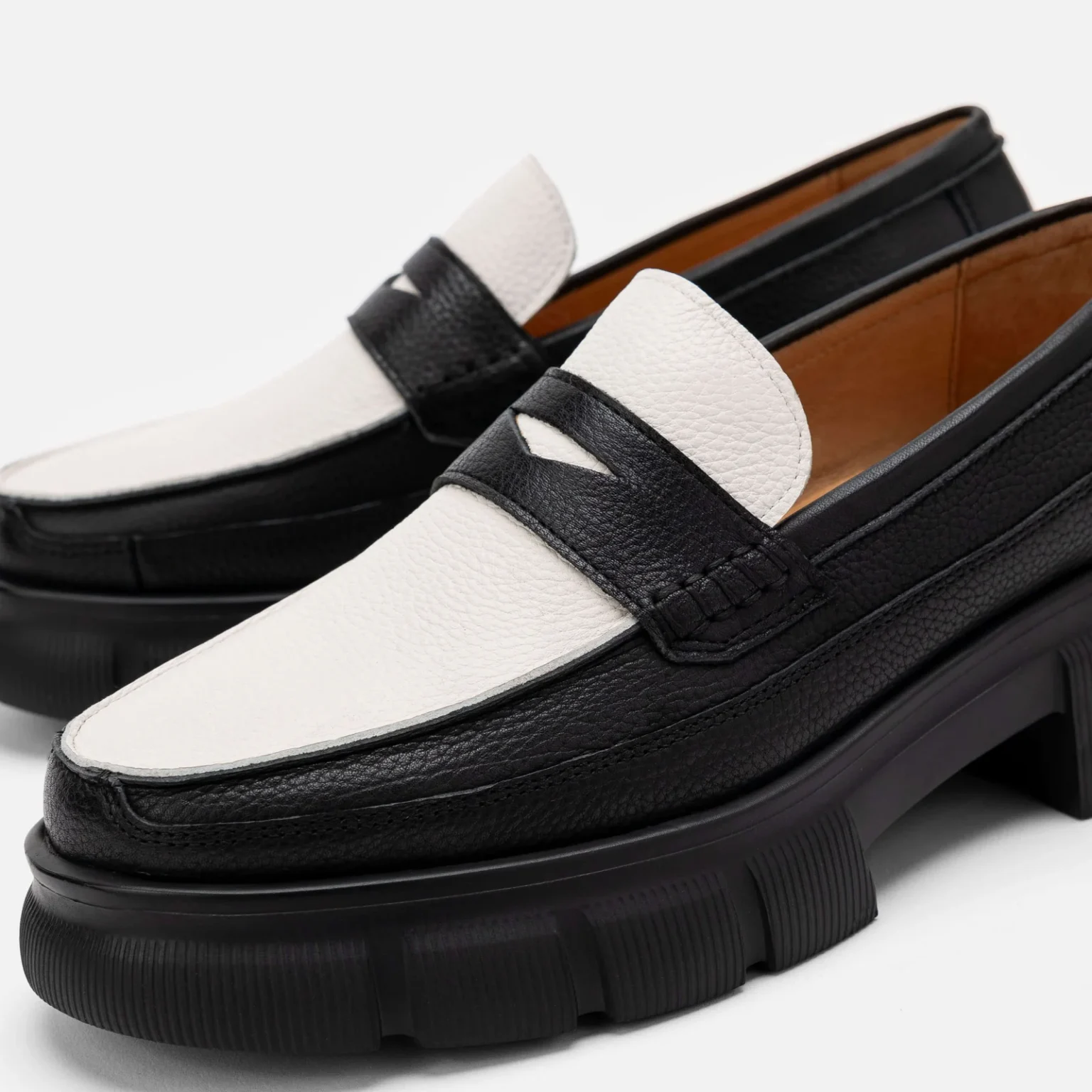 Customized Calum Black/White Loafers - Image 5