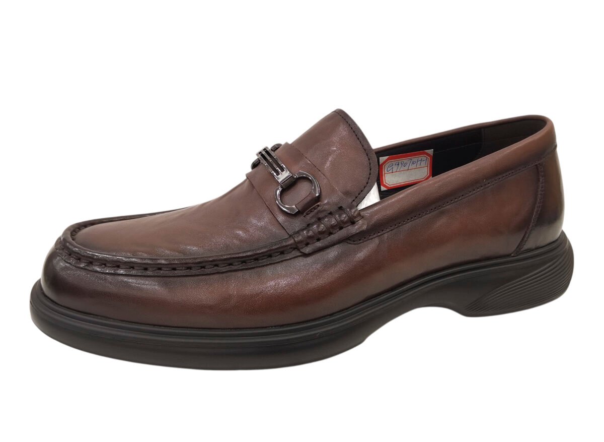 Comfortable Thick Sole Leather Loafers - Image 5